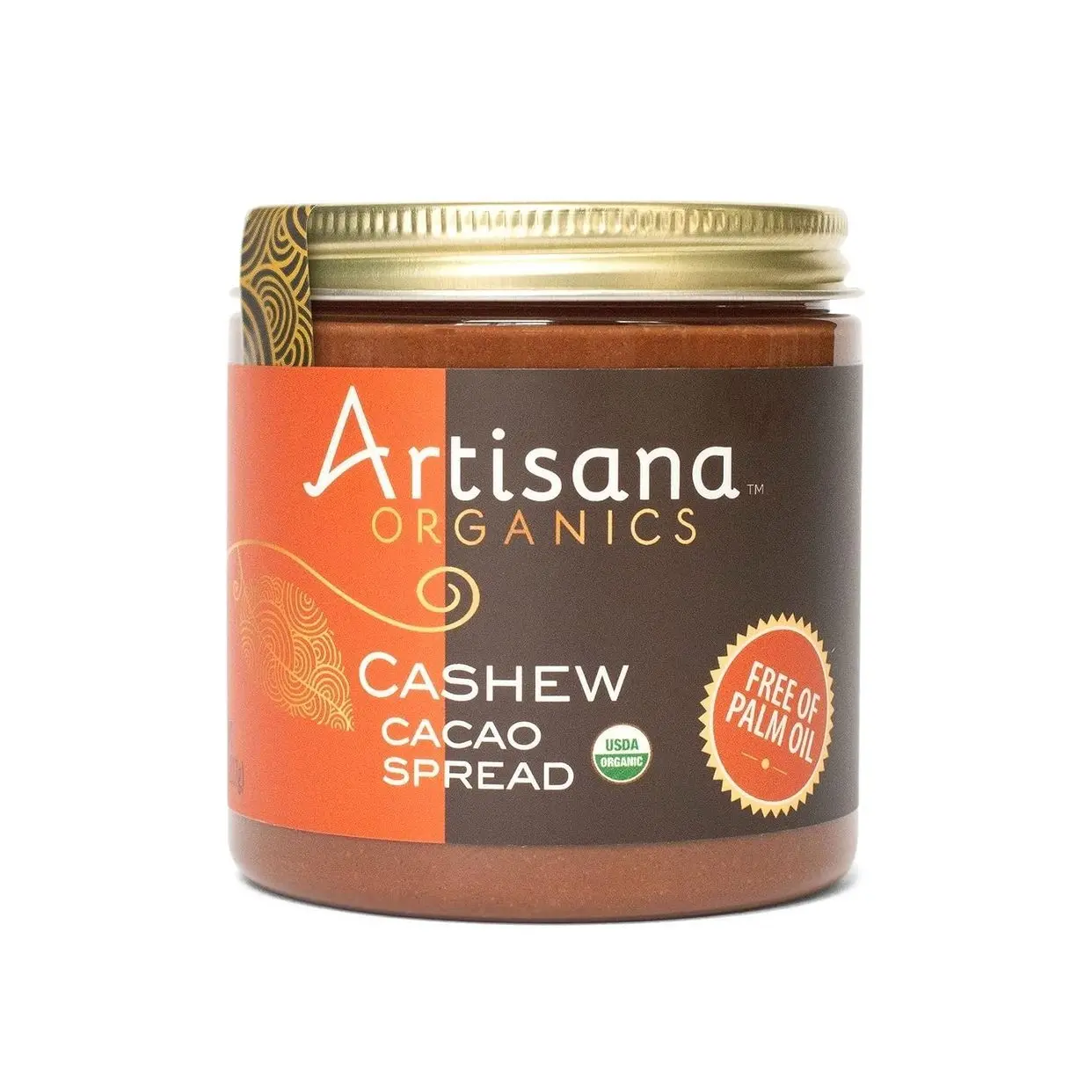 Artisana Organics Cashew Cacao Spread, 9.5oz | Sweetened with Coconut Sugar, No Palm Oil