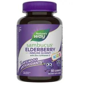 Sambucus Elderberry Immune Gummies for Kids with Black Elderberry Extract, Vitamin C and Zinc, Immune Support Gummies*, 60 Count