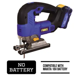 Steel Force Brushless Cordless Jig Saw Compatible with Makita 18V Battery, No Battery, Bare Tool Only