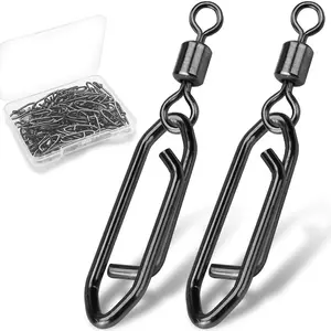 Fishing Power Clips Quick Change Speed Clips Fishing Swivels Snaps Easy Clips Fishing Swivel Ez Clip Snaps Fishing Tackle Black