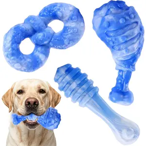 Tough Dog Toys for Aggressive Chewers 3 Pack, Durable Dog Chew Toys for Aggressive Chewers, Indestructible Dog Toy to Keep Them Busy for Small, Medium and