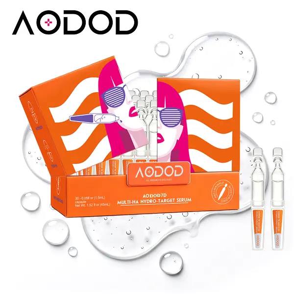 AODOD 7D Multi-Hyaluronic Acid Hydrating Serum, 72H Long-Lasting Hydration, Gentle Skin Barrier Repair, Deep Moisture & Soothing, Zero Pilling Makeup Prep, Glass Skin Plump Glow, Vegan Single-Use for All Skin Types