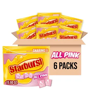 STARBURST Pink Chewy Candy Bulk, Chews, Sharing Size, 15.6 Ounce, 6