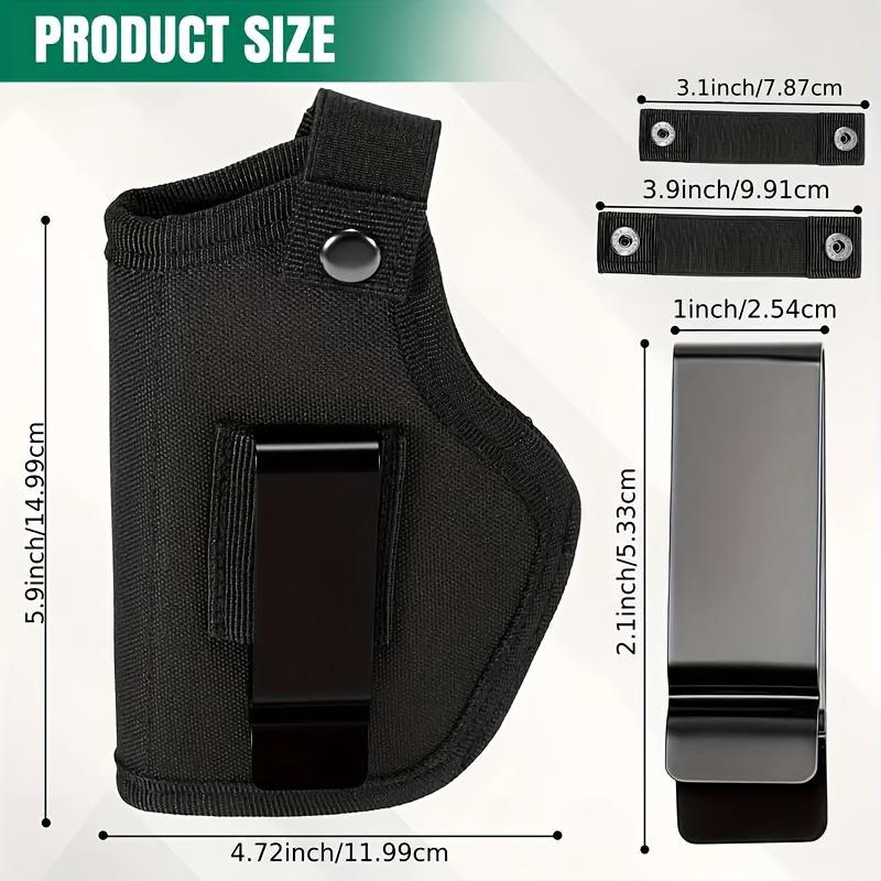 Multi-Functional Concealed Carry Holster Suitable for Left And Right Hand, Compact And Micro Firearms, Adjustable, Durable 1000D Nylon Material, Secure Snap Closure, Black