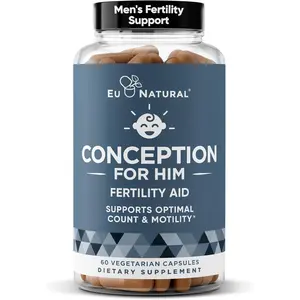 Conception For Him – Fertility Supplements for Men, Male Fertility Booster & Prenatal – Optimal Sperm Count, Motility Strength – Ashwagandha, Folate Folic Acid,Magnesium & Zinc – 60 Veg Soft Capsules