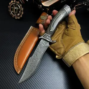Outdoor Fixed Blade Knife, Portable High Hardness Knife with Sheath, Comfortable Grip Knife for Hiking, Camping, Home Kitchen, Outdoor Multifunctional Tools, Survival Tools