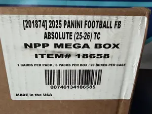Panini 2025 Football FB Absolute Mega Box Item# 18658 7 Cards Per Pack 6 Packs Per Box 20 Boxes Per Case Made in the USA