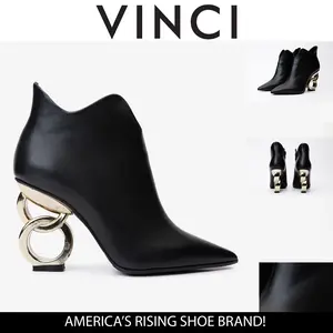 The Abriel Black Leather Ankle Women Boot