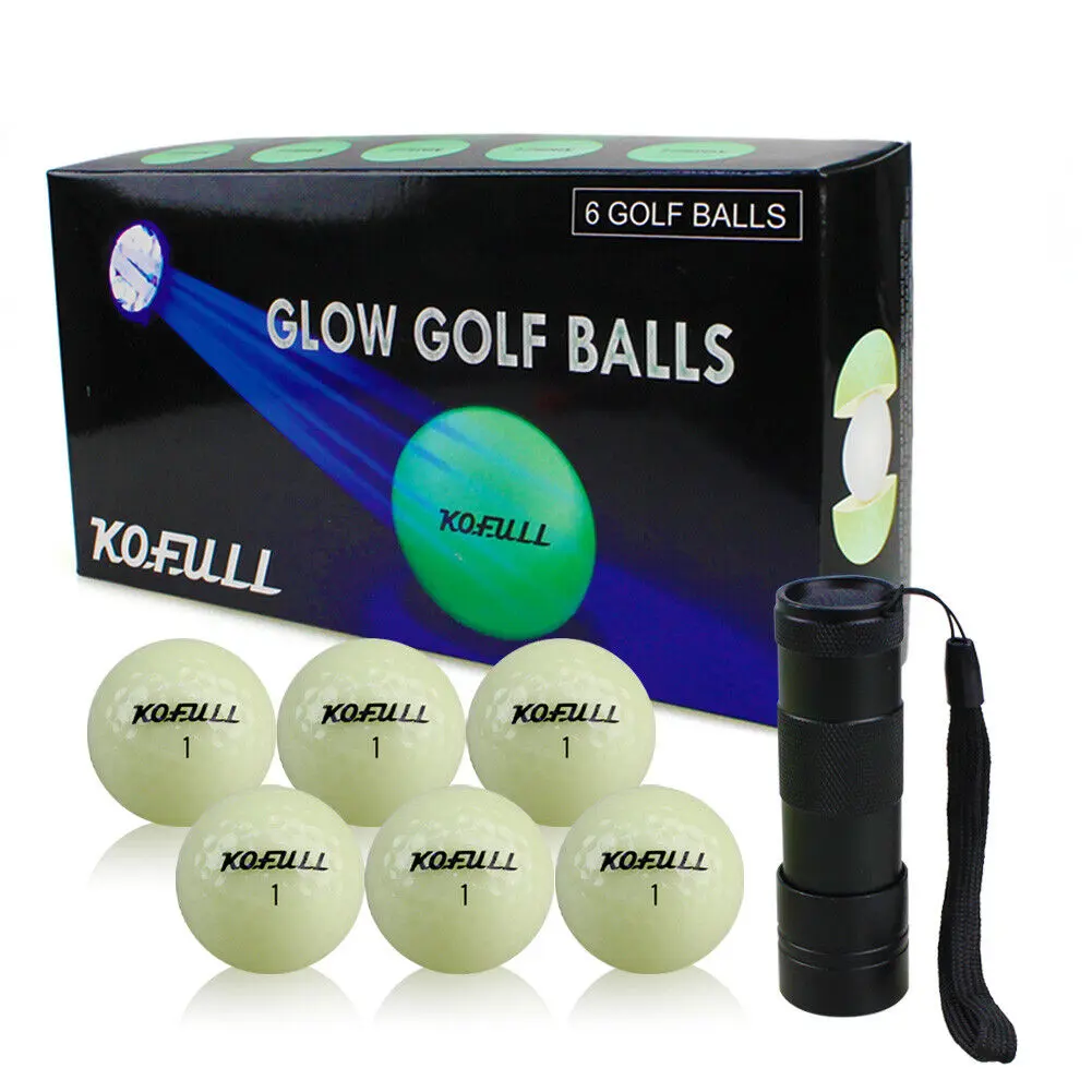CRESTGOLF Glow in the Dark Golf Balls, Standard Size Surlyn Rubber Balls for Adults Night Practice, Unisex Cool Golfing Gift, Luminescent Glow, All Levels, Consistent Performance, Golf Ball Practice