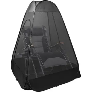 1-Person Camping Chair Pop up Tent, "x47"x59" See Through Single Mesh Tent  Barrier Mosquito Net 2 Zipper Doors Outdoor  Pod Shelter with Bag for Fishing, Not Included Chair