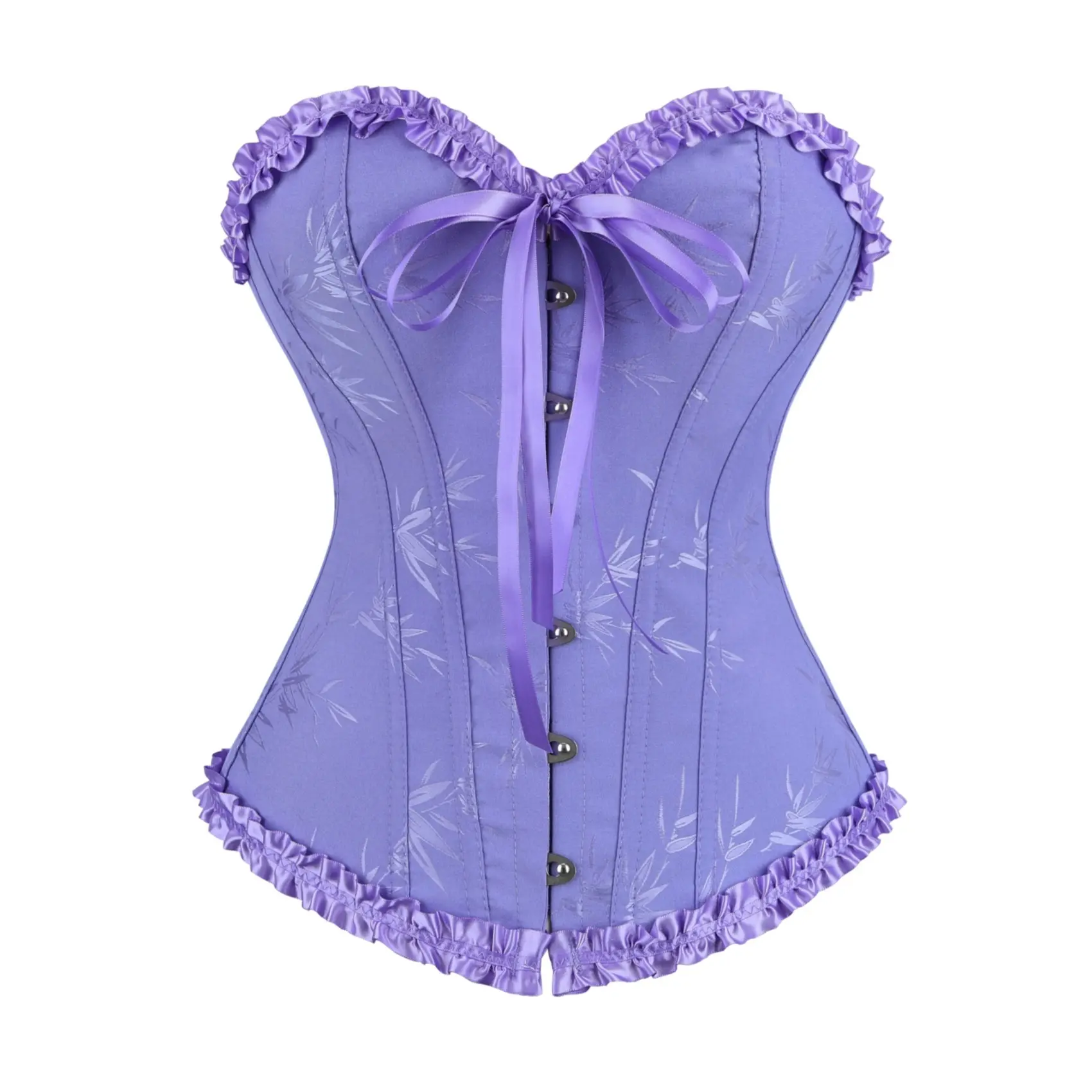 Corset Top Bustier Women's Vintage Flora Lace lInspired Design Suitable for Renaissance Medieval Bridal and Halloween Plus Size Costume Outfits Blue Purple Green Red Cropped Casual