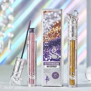 Waterproof Glitter Mascara, 1 Box Long Lasting Shimmering Mascara, Professional Eye Enhancement Makeup Products, Eye Makeup Products for Women & Girls