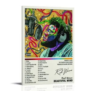 Beautiful-mind Rod Wave Poster Posters Music Album Cover Posters Canvas Wall Art High-Resolution Vintage Band & Artist Prints for Room