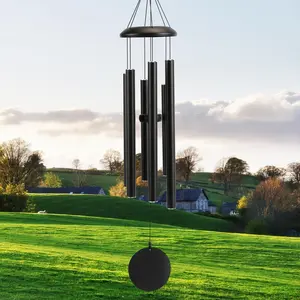 Christmas Decor  Large 40" Wind-Chimes-Outdoor-Deep-Tone,  Melodic  Windchimes, Wind Chimes for Outside, Black Memorial Wind Chime   for Mom Women Grandma Neighbors