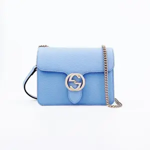 Pre-owned GUCCI · Shoulder Bags Blue Leather Small Interlocking G Shoulder Bag