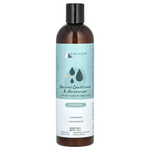 Kin+Kind Natural Conditioner & Moisturizer, With Shea Butter for Dogs + Cats, Unscented, 12 fl oz (354 ml)