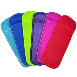 Reusable Ice Pop Holder, 6 Counts/set Neoprene Ice Pop Holder, Ice Pop Holder for Freezer, Kitchen, Outdoor, Picnic