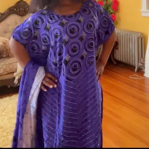 Dera East African Dress - Purple,red,green