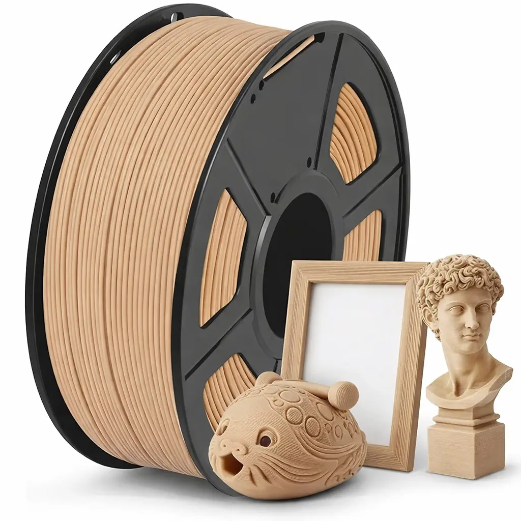 Wood Color Pla Filament 1.75mm 250g Natural Wood Texture High Precision Printing Compatible with Creality Bambu Lab Prusa Fdm 3D Printers