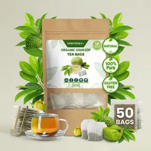 Premium Soursop Leaf Tea – 50 Tea Bags (4oz)  – Natural Herbal Tea Rich in Antioxidants for Wellness & Digestive Support