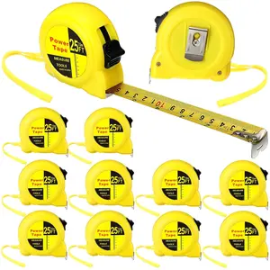 12 Pieces Tape Measure Bulk 25 ft Retractable Measuring Tape Self Lock Easy Read and Metric Measurement for Contractors Designer Builder