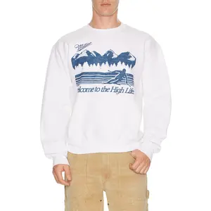 Junk Food Miller Welcome To The High Life Sweatshirt in White Unisex