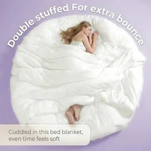 Cloudy Sleep | MarshHug Comforter – Double-Stuffed Cloud-Touch Fibers, Season-Smart Fill, Fully Washable bedding bed accessories