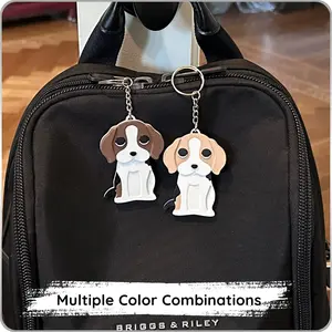 Beagle Keychain, Hound Dog Key Fob, Blood Hound Book Bag Pull and Gift Idea