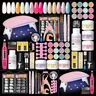 COSCELIA Women's Lightweight Acrylic Nail Art Manicure Kit for Beginners - Durability-Focused, Includes Drill, UV Light, Professional Acrylic Powder, Glitter, Rhinestone Accents - Perfect Gift Set