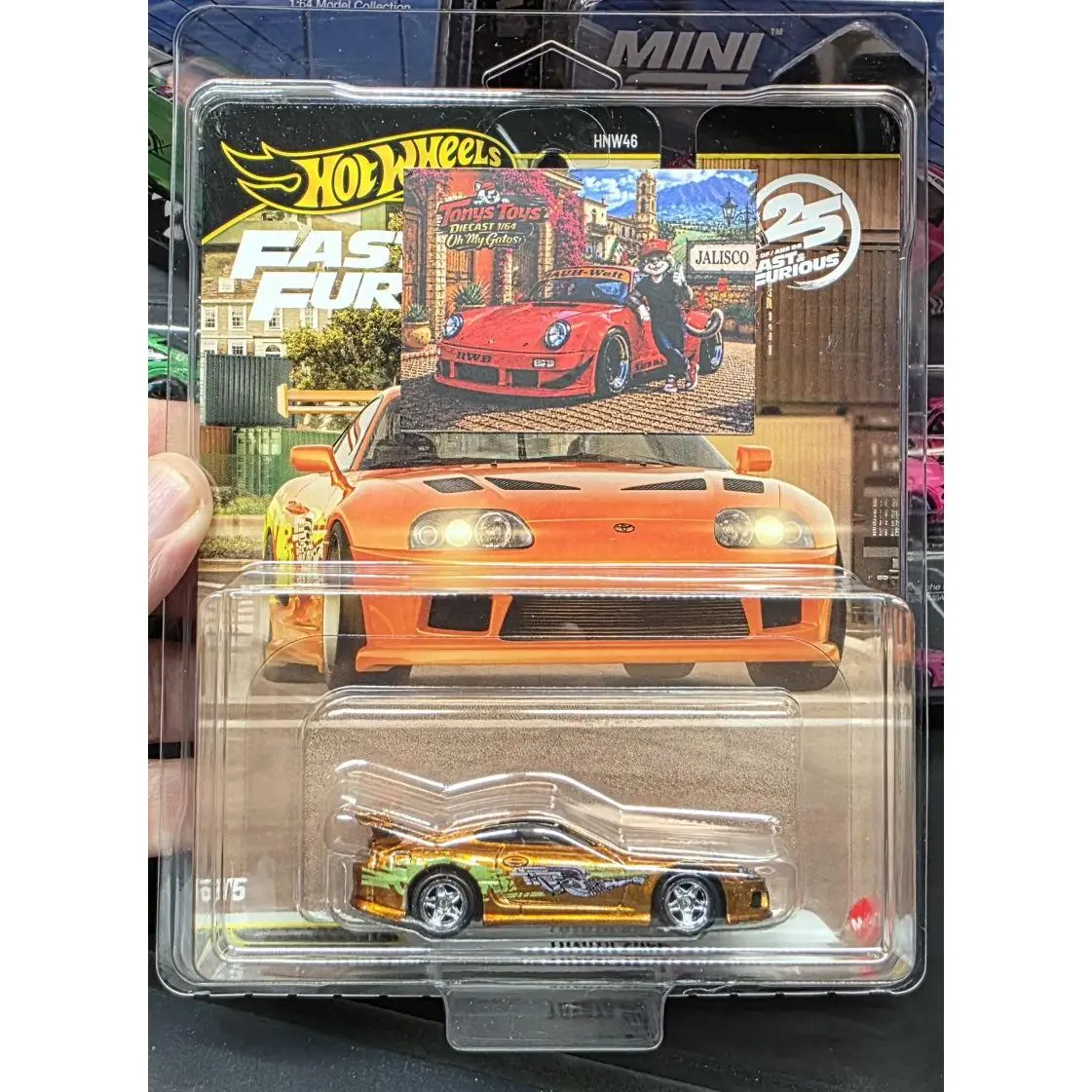 Hot Wheels Premium Toyota Supra Chase Fast & Furious Edition 25th Anniversary Model Car