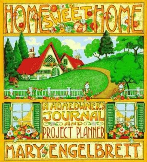 Used Hardcover Planner Notebook - Mary Engelbreit's Cartoon Home Sweet Home Homemaker's Journal for Homeowners, Good Condition, Jacket Pockets for Paper Storage, Budget-Tracking Spaces, New Contribution, English