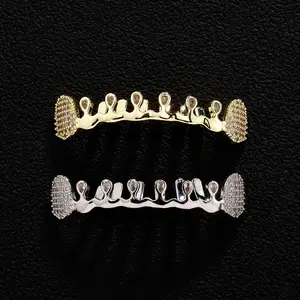 Men's 2-Piece Copper Metal Hip-hop Streetwear Braces, Drop-shaped Shiny Accessory for Nightclub Use, Ideal Holiday Gift