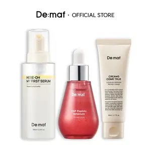 [De:maf Official] Anti-Aging Routine Set | First Serum + EGF Peptide Ampoule + Squalane Barrier Cream | Firming & Glow Care