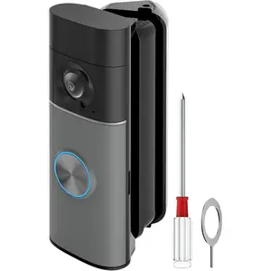 Ring Doorbell Angle Mount, 30-55? Adjustable Door Mount for Ring  & Wired Doorbell/Pro/Plus(Newest Model), Widen Corner View Kit, Left/Right Universal Installation for House