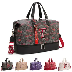 NCAA Duffle Travel Bag – Foldable Gym Bag with Integrated Wallet, Spacious & Versatile Design for Travel, Workouts, Daily Essentials, and On-the-Go Convenience 008