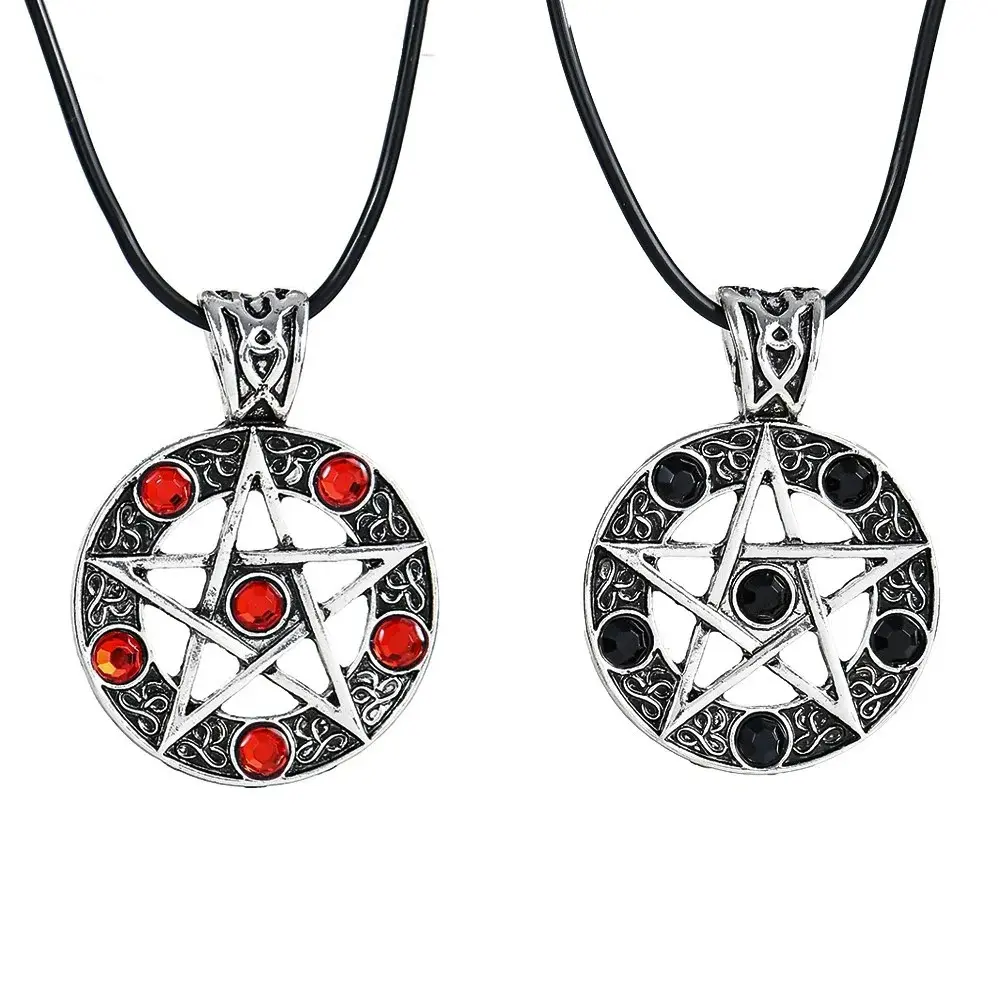 Supernatural Necklace Winchester Satan Pentagram Devil Star Necklace Goth Jewelry For Women Men  Winchester Jensen Ackles Amulet