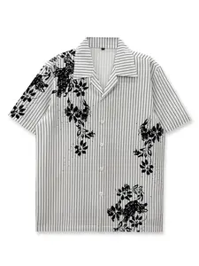 Printed Shirt Vintage Style Giraffe Jungle Pattern Vacation Shirt Casual Fashion Mature Artistic Daily Wear Hawaiian Clothing