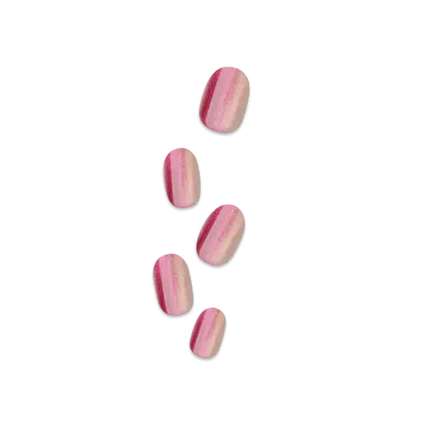 colorFX by Impress No Glue Fake Press On Nails - Walk Out | Solid, Pink, Short, Oval, Manicure