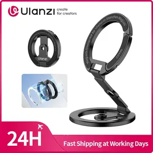 Ulanzi MA02 MagLock Daul Magnetic Phone Stand Phone Mount Handle for iPhone 16 15 Magnetic Hook Ring with 1/4''Screw Hole