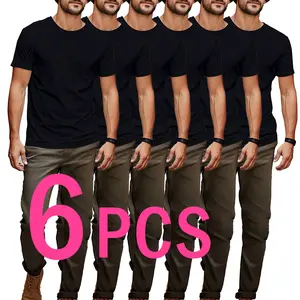 Premium Cotton Men's T-Shirts Pack - Ultra Soft Crew Neck Short Sleeve Tees, Everyday Casual Wear, Perfect Gift for Him / Husband