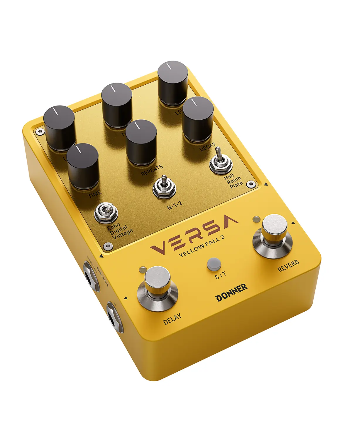 Donner Versa - Yellow Fall II 3x3 Reverb-Delay Combo Guitar Effect Pedal with Tap Tempo, Pedals for Guitar Donner Versa - Yellow Fall II 3x3 Reverb-Delay Combo Guitar Effect Pedal with Tap Tempo, Pedals for Guitar