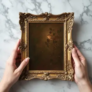 Little Bird Dark Academia Art _ Moody Rustic Victorian Warbler _ Antique Fairytale Print