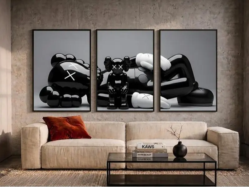 Set of 3 KAWS Poster Print Unframed  Wall Art Prints,  HYPEBEAST Decor, Kaws Poster, Kaws Decor, Kaws Figure, Hypebeast Toys,Home decore