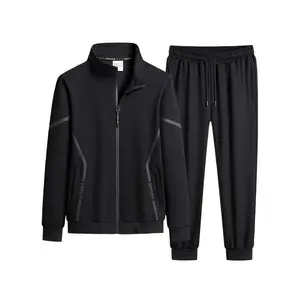 Men's Casual Sportswear Set Comfortable Breathable Stand-Up Collar Warm Sweatshirt & Jogging Pants for Fitness Running Golf Tennis Gifts Christmas Halloween Black Friday
