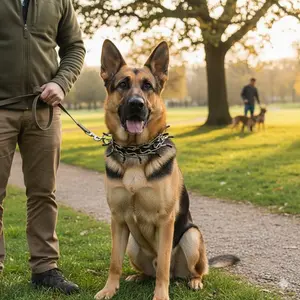 Adjustable Anti-Slip Dog Training Collar with Soft Padding, Quick-Release Safety Buckle, Choke Prevention. Durable Stainless Steel Tips. Puppy & Small Medium Dog Behavior Correction Collar. Pet Traction Neck Accessory.