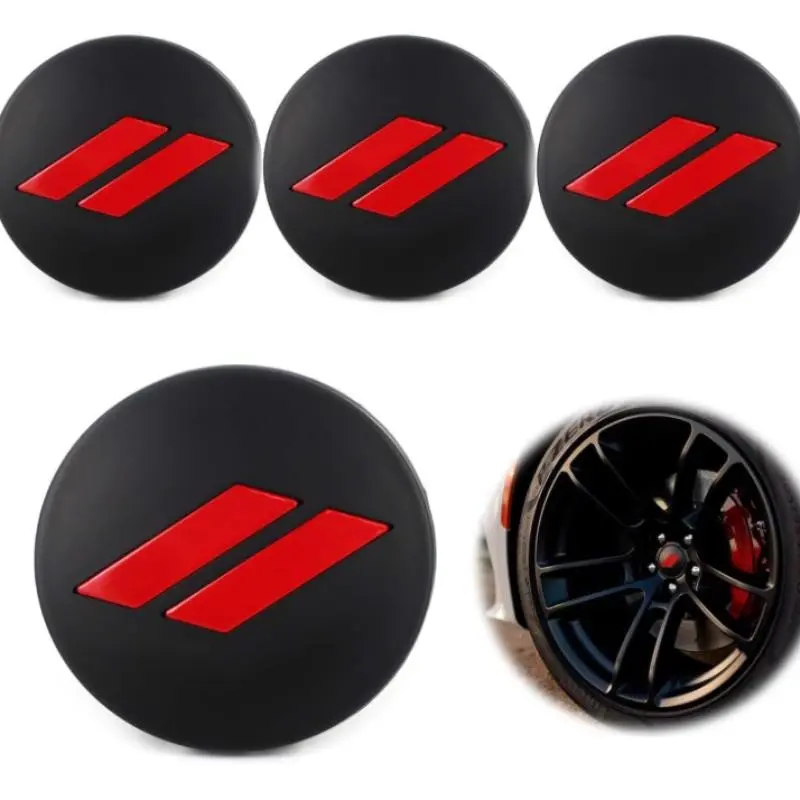 4pcs 63mm/2.5 Inch Slant Wheel Center Caps, Fits Dodge Charger 2015-2020, Jeep Chrysler Hubcaps, Durable Replacement Parts, Wheel Cover, Car Accessories, Auto Parts, Automotive
