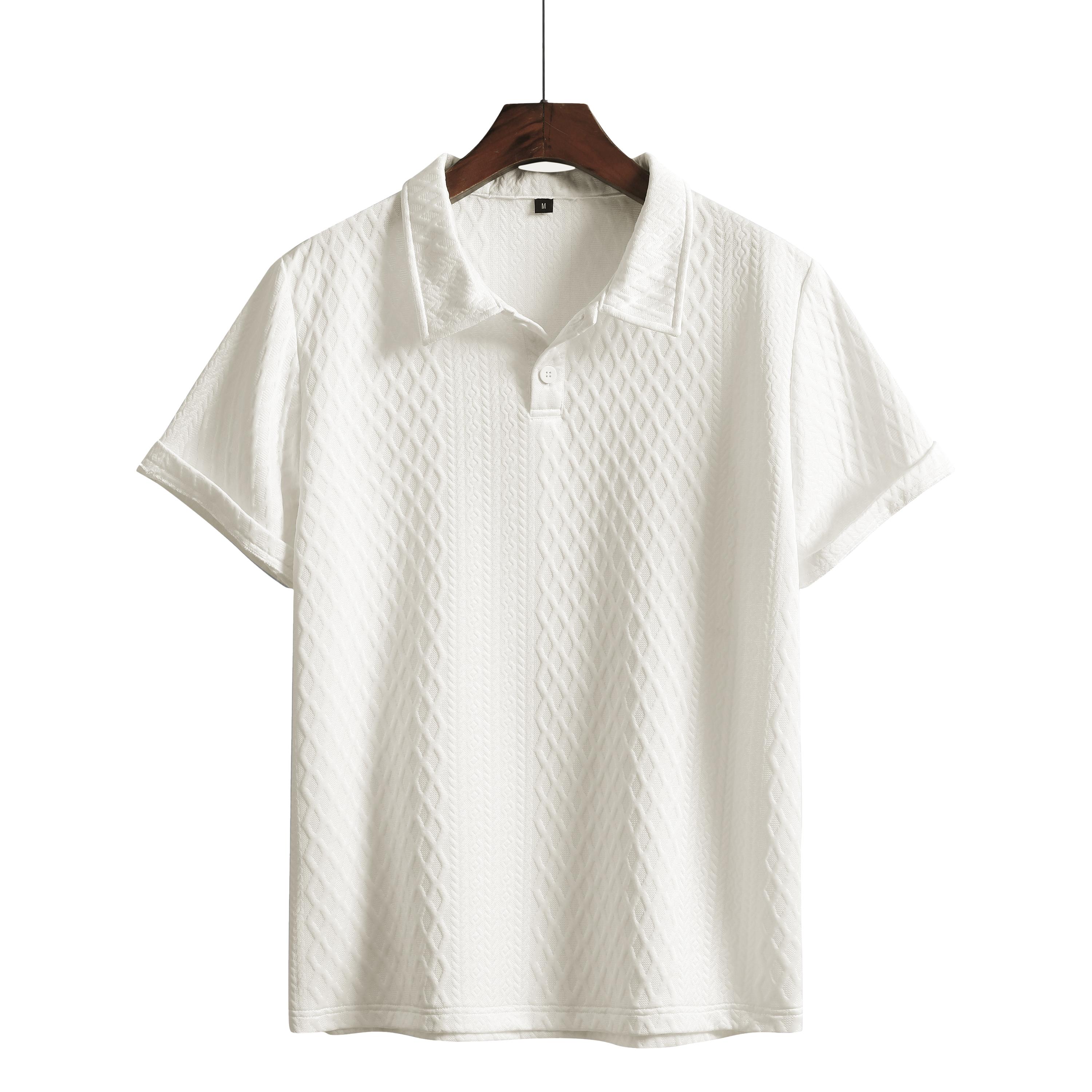 2-Pack Men’s Cooling Polo Shirts, Textured Knit Short-Sleeve Tops, Breathable & Soft Casual Golf Polos for Men, All-Season Everyday Wear