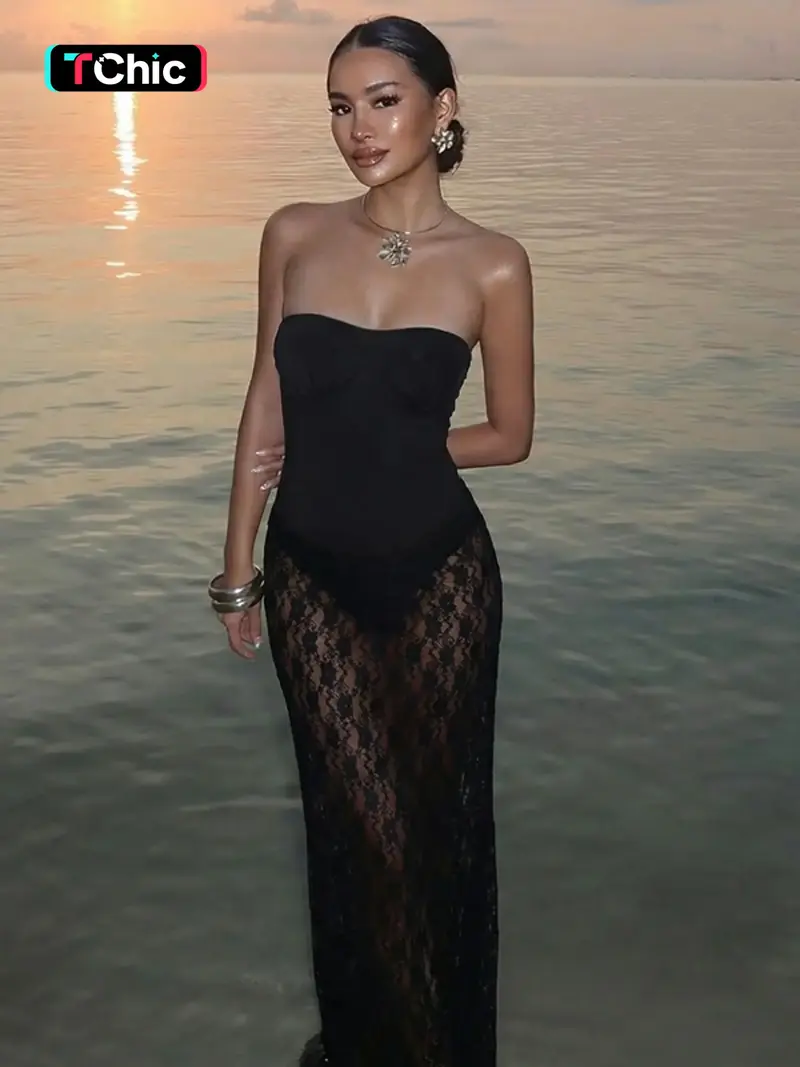 How to make a long black dress a club outfit - TikTok Shop
