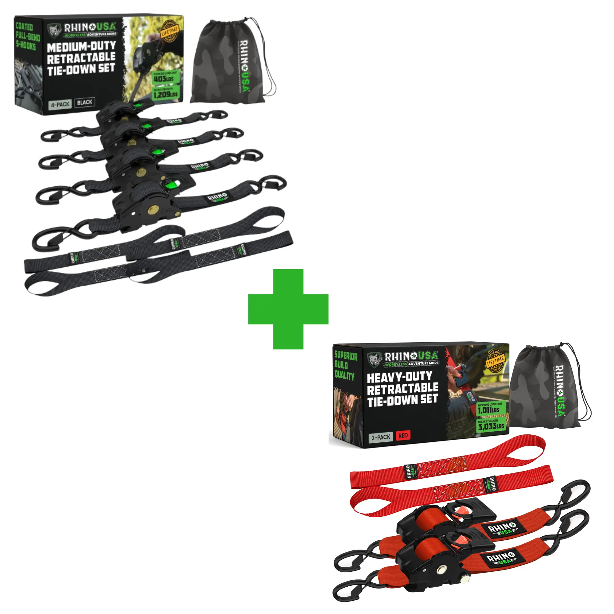 1” BLK 4pc + 2” RED 2pc