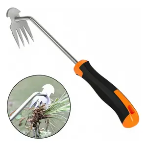 Portable Weed Remover Tool, Rubber Handle Garden Weeder, New Gardening Weeding Tools, Ideal for Vegetable Gardens & Backyards